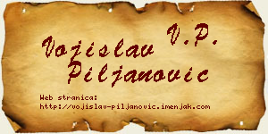 Vojislav Piljanović vizit kartica